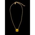 Kate Spade New York Jewelry | Kate Spade Cause A Stir Gold Tone Yellow Square Pendant Necklace 18.25" | Color: Gold/Yellow | Size: Os