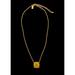 Kate Spade New York Jewelry | Kate Spade Cause A Stir Gold Tone Yellow Square Pendant Necklace 18.25" | Color: Gold/Yellow | Size: Os