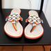 Tory Burch Shoes | Authentic Tory Burch Miller Mignon Rainbow Sandals Sz 9 | Color: Orange/White | Size: 9