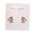 Kate Spade Jewelry | Kate Spade Nwt Victoria Cluster Gold Tone Studs With Clear Stones And Pearls | Color: Gold/White | Size: Os