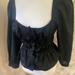 J. Crew Tops | J.Crew Womens Cotton Cinched Waist Shirt Black Casual Top Size 6 | Color: Black | Size: 6