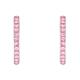 Paar Creolen AMOR "Pink Passion, 2036516, 2036779" Ohrringe Gr. Silber 925 (Sterlingsilber), bunt (silberfarben, rosa, rosa) Mädchen Mädchenschmuck mit Kristallglas
