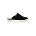Steve Madden Mule/Clog: Slip On Platform Casual Black Solid Shoes - Women's Size 8 1/2 - Almond Toe