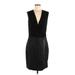 Elie Tahari Casual Dress - Wrap: Black Dresses - Women's Size 6