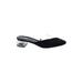 Zara Sandals: Flats Chunky Heel Casual Black Solid Shoes - Women's Size 36 - Pointed Toe