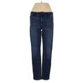 White House Black Market Jeans - Low Rise Straight Leg Denim: Blue Bottoms - Women's Size 2 - Sandwash