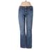 Tory Burch Jeans - High Rise: Blue Bottoms - Women's Size 25 - Sandwash