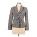 Jones New York Blazer Jacket: Short Gray Plaid Jackets & Outerwear - Women's Size 10 Petite