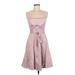 Gap Casual Dress - A-Line Strapless Sleeveless: Pink Solid Dresses - Women's Size 8