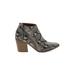 Universal Thread Ankle Boots: Gray Snake Print Shoes - Women's Size 9 1/2 - Almond Toe