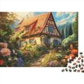 Mountain Village Cottage Jigsaw Puzzle 1000 Piece Wooden Puzzles For Adults Adolescent Gift Large Jigsaw Puzzle Family Challenging Games Entertainment Toys Christmas 1000pcs (75x50cm)