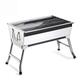 WANWEN Outdoor Grill for Barbecue Portable Charcoal Barbecue Grill Stainless Steel Outdoor Portable Charcoal Grill Pan Fold Little Surprise