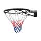 rockible Basketball Rim, Basketball Goal, 45cm Wall Mounted Basketball Hoop with Net for Adults and Children Hanging Basketball Hoop, Black