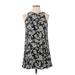 Forever 21 Casual Dress - A-Line High Neck Sleeveless: Black Print Dresses - Women's Size Small