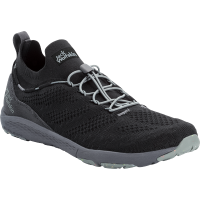 Sneaker JACK WOLFSKIN "SPIRIT KNIT LOW M", Gr. 41, grau (anthrazit), Textil, sportlich, Schuhe