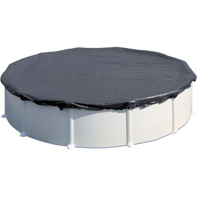 Pool-Abdeckplane GRE "Winterabdeckplane", grau, B:440cm L:440cm, Polyvinylchlorid (PVC), Planen, für Stahlwandpools