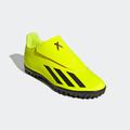 Fußballschuh ADIDAS PERFORMANCE "X CRAZYFAST CLUB HOOK-AND-LOOP TF" Gr. 35, bunt (team solar yellow 2, core black, red) Schuhe Fußballschuhe