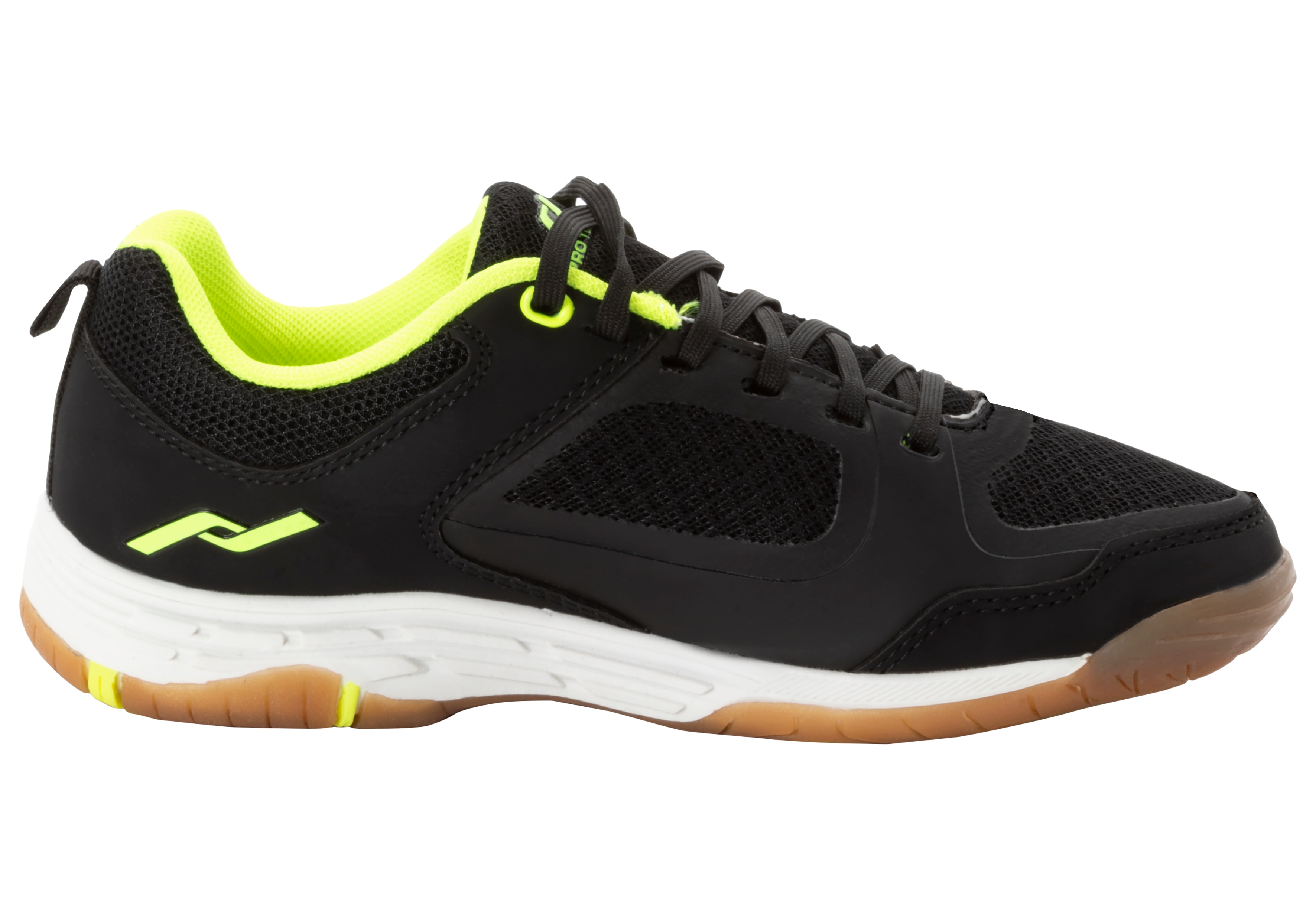 Indoorschuh PRO TOUCH "Rebel IV J", Gr. 30, schwarz (schwarz, gelb), Synthetik, mehrfarbig, Sportlich, Schuhe Image