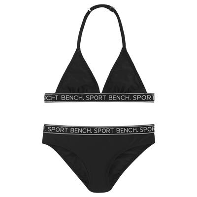 Triangel-Bikini BENCH. "Yva Kids", Kinder, Gr. 158/164, N-Gr, schwarz, Recycling-Polyamid, Bikini-Sets, in sportlichem Design und Farben Image