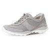 Keilsneaker GABOR ROLLINGSOFT, Damen, Gr. 41, grau, Textil, Veloursleder, sportlich, Schuhe, Freizeitschuh, Halbschuh, Schnürschuh mit OPTIFIT-Wechselfußbett