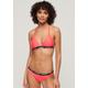 Triangel-Bikini-Top SUPERDRY "TRIANGLE ELASTIC BIKINI TOP" Gr. S, N-Gr, pink (hyper fire pink) Damen Bikini-Oberteile Ocean Blue