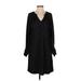 CAbi Casual Dress - Shift V Neck Long sleeves: Black Dresses - Women's Size Small