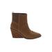 Dr. Scholl's Ankle Boots: Brown Solid Shoes - Women's Size 11 - Almond Toe