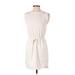 Calia by Carrie Underwood Casual Dress - Mini Crew Neck Sleeveless: Ivory Solid Dresses - Women's Size X-Small