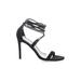 Charlotte Russe Heels: Black Print Shoes - Women's Size 8 - Open Toe