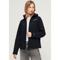 Softshelljacke SUPERDRY "SU-HOODED SOFTSHELL JACKET" Gr. XS, blau (eclipse navy) Damen Jacken Softshelljacken