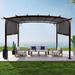 BBQ 11.5 Ft. W x 9.2 FT. D Steel Patio Pergola with Canopy