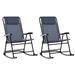 Set of 2 Zero Gravity Outdoor Folding Rocking Camping Chairs