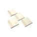 4-Pack White Marble Coaster Set with Brass Inlay - 4" Square