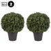 Pure Garden 21-Inch Artificial Boxwood Plant