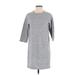 J.Crew Factory Store Casual Dress - Shift: Gray Marled Dresses - Women's Size X-Small