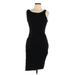 BCBGMAXAZRIA Casual Dress - Sheath: Black Solid Dresses - Women's Size 10
