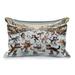 Ambesonne Cat Quilted Pillowcase Cheery Kitties Ice Skating Fun, Orange Brown Pale Blue Polyester in White | 20 H x 36 W x 1 D in | Wayfair