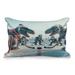 Ambesonne Dinosaur Quilted Pillowcase T-Rex Playing Ice Hockey, Petrol Blue Pale Ruby Polyester in Blue/Red/White | 20 H x 30 W x 1 D in | Wayfair