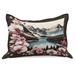 Ambesonne Lake Quilt Pillow Cover Spring Joy Landscape Orchids Pink Brown & Cadet Blue Polyester in Blue/Brown/Pink | 20 H x 30 W x 1 D in | Wayfair