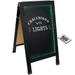 Excello Global Products Free-Standing Magnetic Chalkboard, 40" x 23" Steel in Black | 40 H x 2 W x 2 D in | Wayfair EGP-CKB-0013-LED