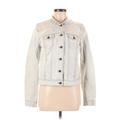 Halogen Denim Jacket: Short Ivory Print Jackets & Outerwear - Women's Size Medium