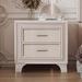 Winston Porter Southwold 2 - Drawer Nightstand Wood/Upholstered in Gray | 21.7 H x 21.8 W x 15.9 D in | Wayfair 85C59C9CD9DA4F3F929CCE1BE673F8EF