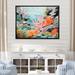 Highland Dunes Coral And Anemone Territory IV On Canvas Print Plastic in Blue/Green/Orange | 34 H x 44 W x 1.5 D in | Wayfair