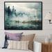 Winston Porter Double Exposure Mountain Fog Paradise III On Canvas Print Plastic in Gray/Green | 34 H x 44 W x 1.5 D in | Wayfair