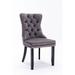 House of Hampton® Modern, High-end Tufted Solid Wood Contemporary Velvet Upholstered Dining Chair in Black/Gray | Wayfair