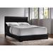 Winston Porter Cairns Queen Platform Bed Upholstered/Faux leather in White/Black | 47 H x 62.75 W x 85 D in | Wayfair