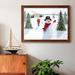 The Holiday Aisle® Santa's Snowmen Collection A Framed On Canvas Painting Canvas, Solid Wood in Green/Red/White | 14 H x 20 W x 1.5 D in | Wayfair