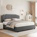 House of Hampton® Blough Upholstered Platform Bed in Gray | 43 H x 62.2 W x 82.68 D in | Wayfair D30230CCAAAD4E27A126B9756A806241