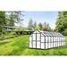 Riverstone Industries Mont Growers 8' W x 24' D Hobby Greenhouse Aluminum/Polycarbonate Panels in Gray/White | 90 H x 101 W x 20 D in | Wayfair