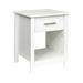 Ebern Designs Hallsville Nightstand Wood in Brown/White | 23.9 H x 19.9 W x 17.6 D in | Wayfair BCD01EF1E04E4178A04C2E5CDBACD427